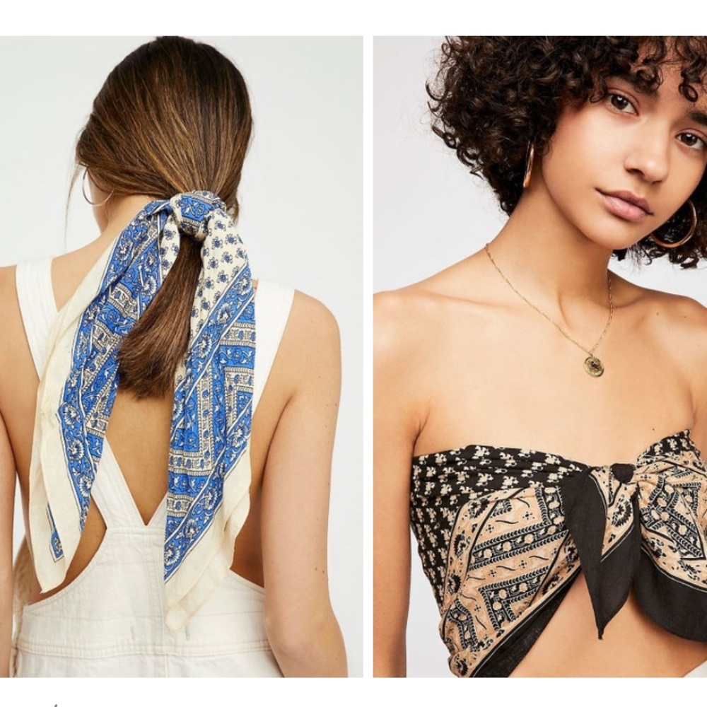 Free People Songbird Printed Bandana